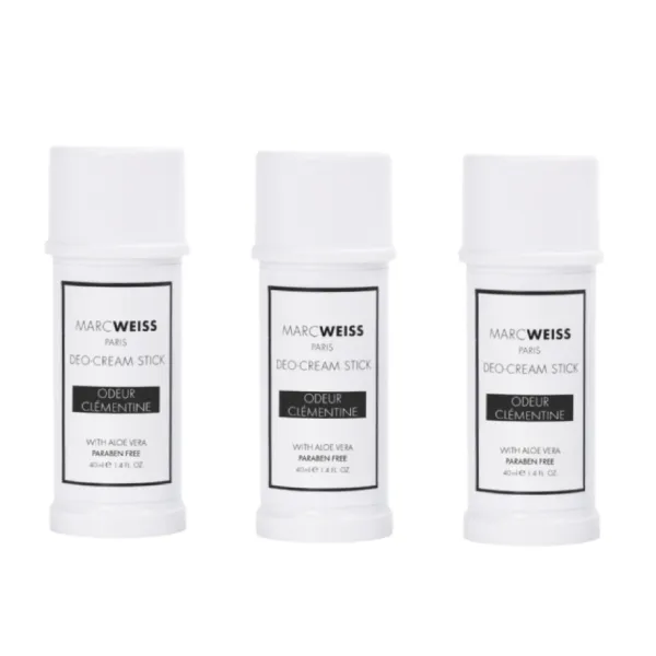 Combo 3 Thanh Khử Mùi Hương Nước Hoa Ngăn Mồ Hôi Marcweiss Paris Deo-Cream Stick Clementine (40ml x 3)