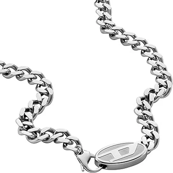 Dây Chuyền Diesel Silver Stainless Steel Logo Chain Necklace DX1509040 Màu Bạc