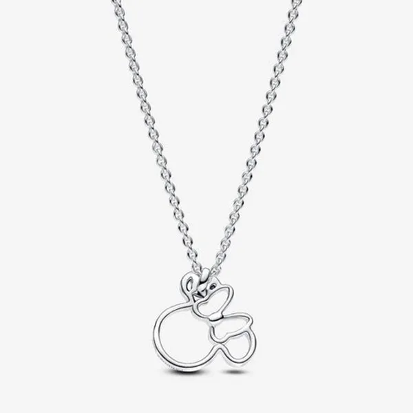 Dây Chuyền Nữ Pandora Collana Disney Collana Sagoma Minnie Mouse 393187C01 Màu Bạc