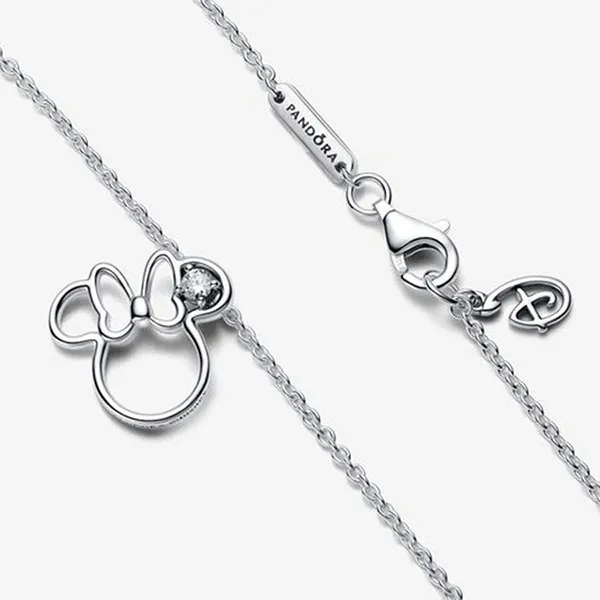 Dây Chuyền Nữ Pandora Collana Disney Collana Sagoma Minnie Mouse 393187C01 Màu Bạc