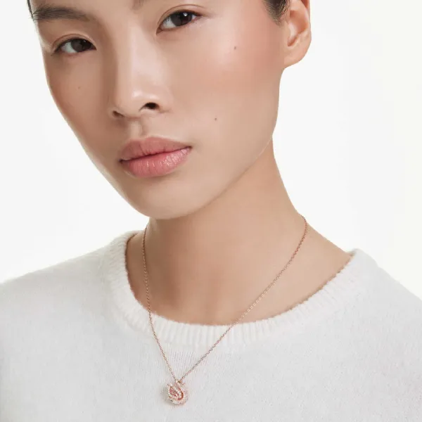 Dây Chuyền Nữ Swarovski Swan Pendant Mixed Cuts, Swan, Pink, 18k Rose Gold Finish 5732414 Màu Vàng Hồng