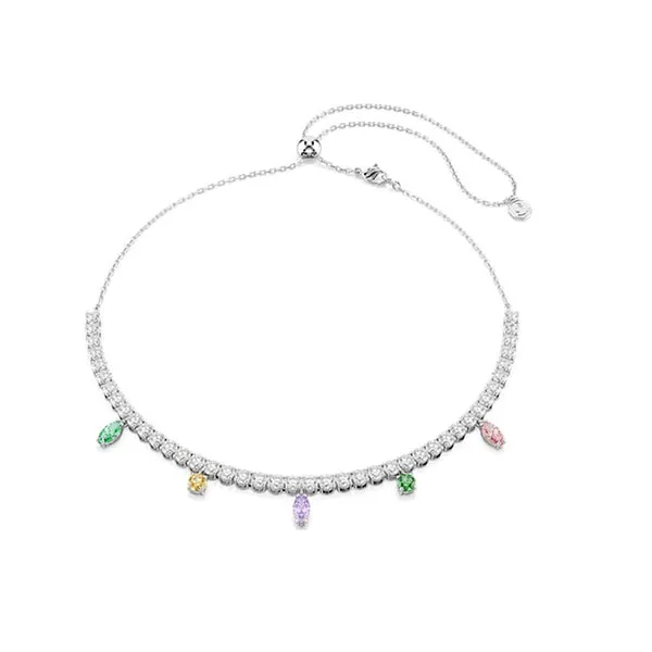Dây Chuyền Nữ Swarovski x Ariana Grande Necklace Mixed Cuts Multicolored Rhodium Plated 5737422 Màu Bạc Trắng