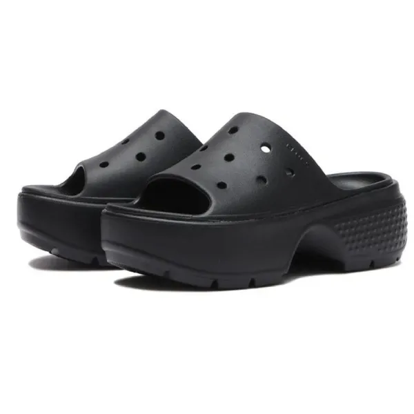 Dép Crocs Stomp Slides Black 209346-001 Màu Đen Size 34-35