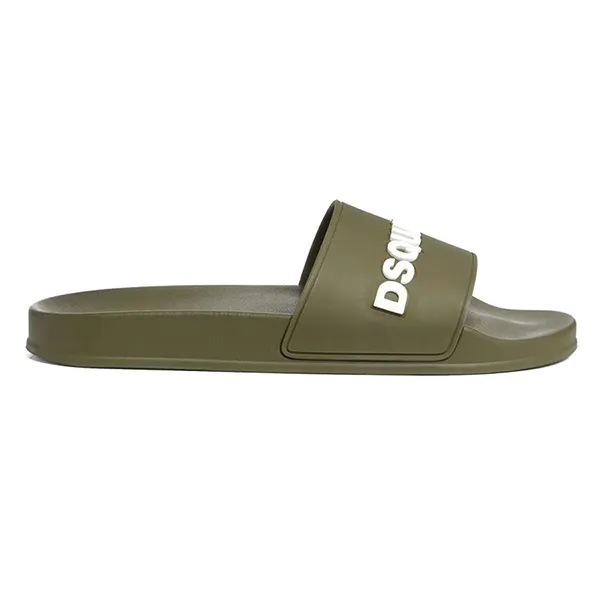 Dép Nam Dsquared2 Embossed-Logo Slides FFM002317205013 Màu Xanh Rêu Size 40