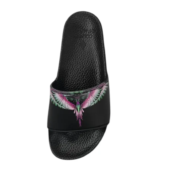 Dép Nam Marcelo Burlon County Of Milan Ciabatta Nera Con Inserti Rosa 260865 Màu Đen Size 38