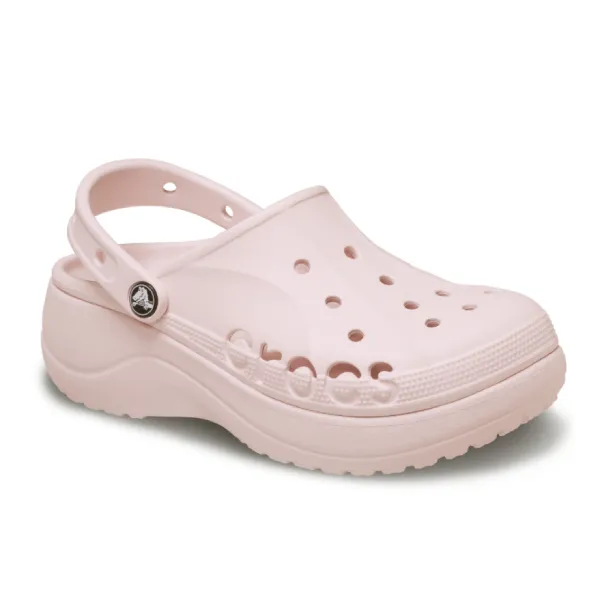 Dép Nữ Crocs Baya Platform Clog Barely Pink 208186-6PI Màu Hồng Size 37-38