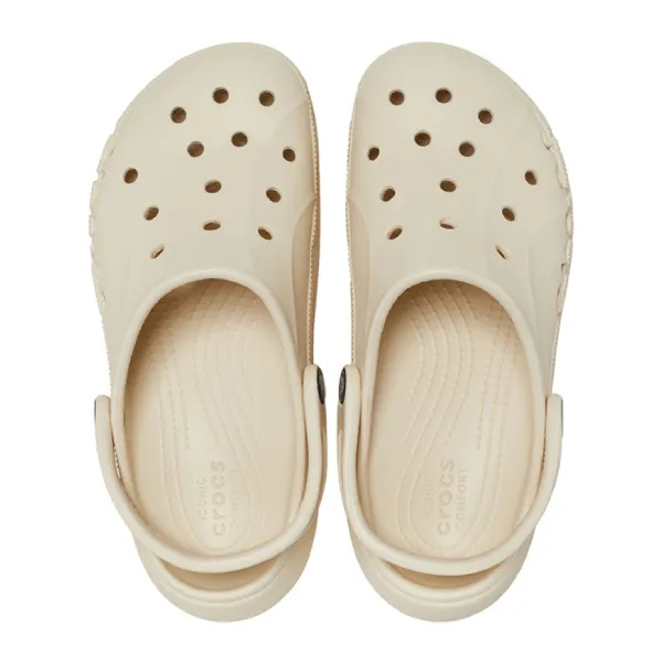 Dép Nữ Crocs Baya Platform Clog Winter White 208186-11S Màu Trắng Kem Size 37-38