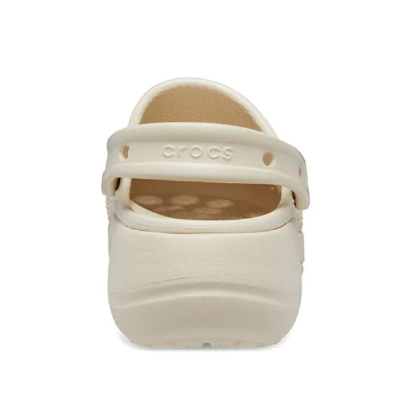 Dép Nữ Crocs Baya Platform Clog Winter White 208186-11S Màu Trắng Kem Size 37-38