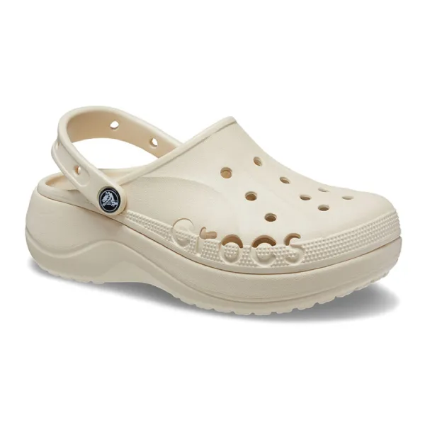 Dép Nữ Crocs Baya Platform Clog Winter White 208186-11S Màu Trắng Kem Size 37-38