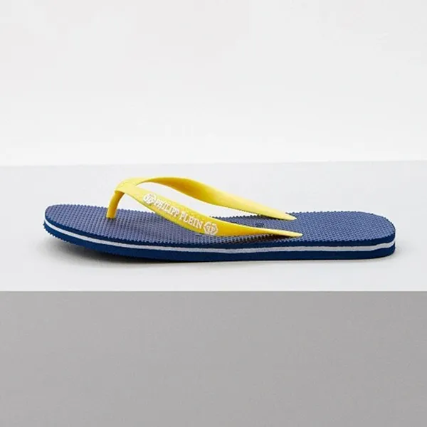 Dép Xỏ Ngón Philipp Plein Flip Flops Màu Xanh/Vàng Size 40