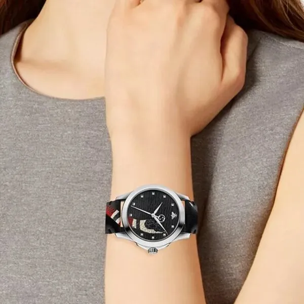 Đồng Hồ Nữ Gucci Le Marché Des Merveilles Snake Watch 38mm Màu Đen