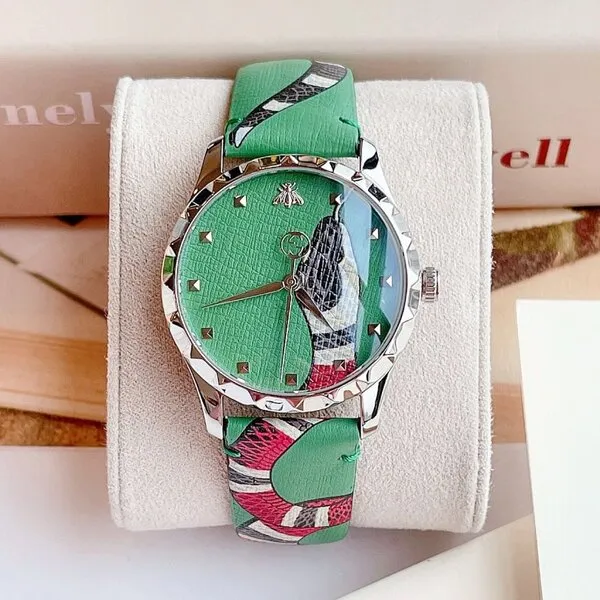 Đồng Hồ Gucci Le Marché Des Merveilles Watch 38mm YA1264081 Màu Xanh Green