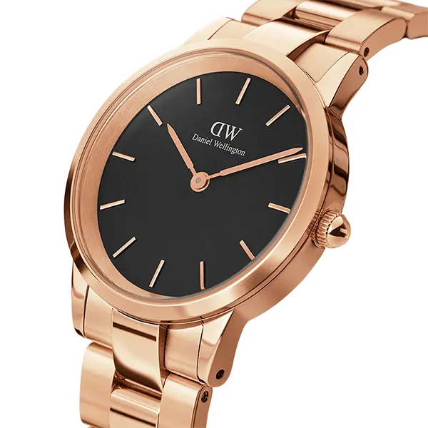 Đồng Hồ Nam Daniel Wellington Iconic Link Black Rose Gold DW00100344 Màu Vàng Hồng