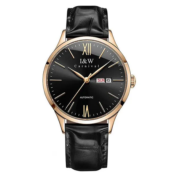 Đồng Hồ Nam I&W Carnival Automatic 529G-D3 Màu Đen - Vàng