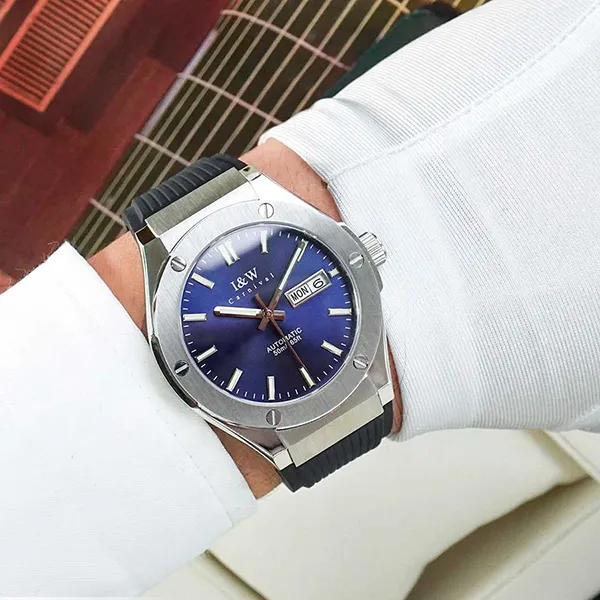 Đồng Hồ Nam I&W Carnival Automatic Watch 55851G1-S2 Màu Đen/Xanh