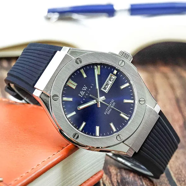 Đồng Hồ Nam I&W Carnival Automatic Watch 55851G1-S2 Màu Đen/Xanh