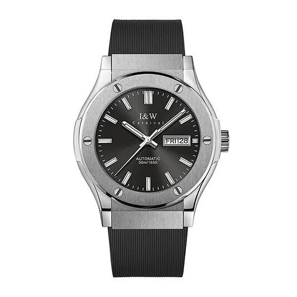 Đồng Hồ Nam I&W Carnival Automatic Watch 55851G2-S4 Màu Đen/Bạc