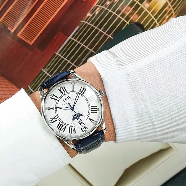 Đồng Hồ Nam I&W Carnival Automatic Watch 685G-D1 Màu Xanh/Trắng