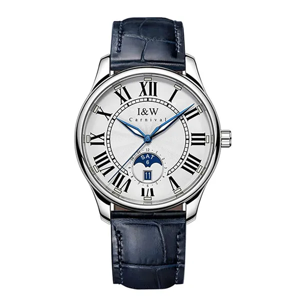 Đồng Hồ Nam I&W Carnival Automatic Watch 685G-D1 Màu Xanh/Trắng