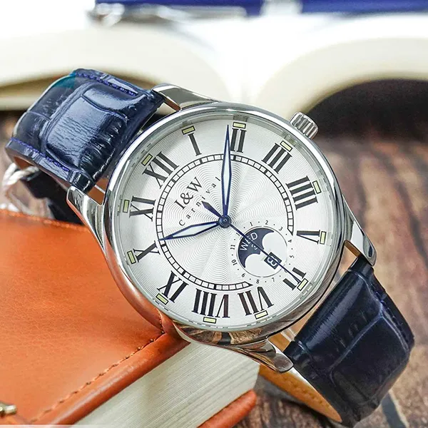 Đồng Hồ Nam I&W Carnival Automatic Watch 685G-D1 Màu Xanh/Trắng