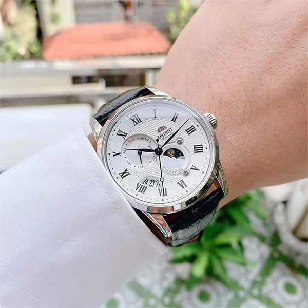 Đồng Hồ Nam Orient Sun And Moon Gen 3 RN-AK0005S Màu Trắng Đen