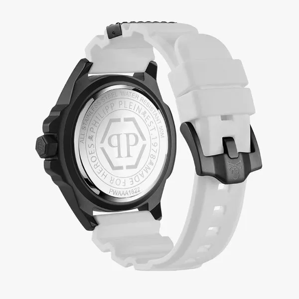 Đồng Hồ Nam Philipp Plein The Kull Carbon Fiber 44mm Màu Đen Trắng
