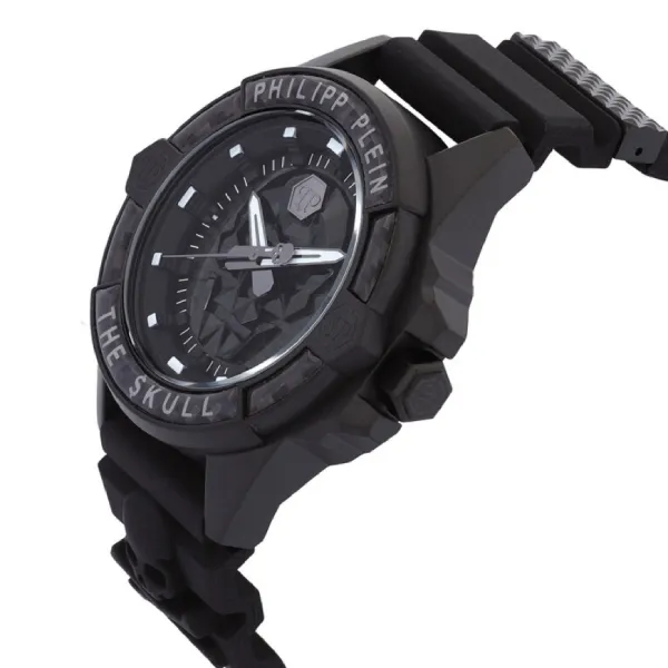 Đồng Hồ Nam Philipp Plein The Skull Quartz Black Dial Men's Watch PWAAA2022 Màu Đen