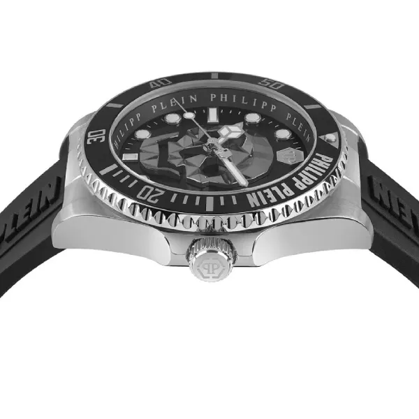 Đồng Hồ Nam Philipp Plein The Skull Quartz Black Dial Watch PWOAA0122 Màu Đen