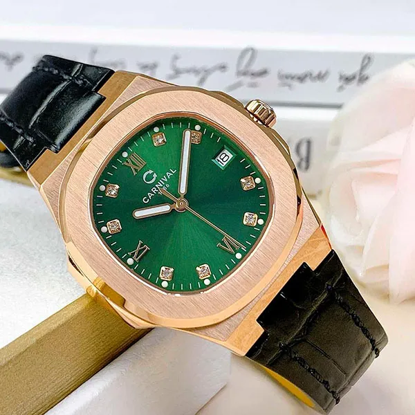Đồng Hồ Nữ Carnival 8160L-VH-DD-XL Màu Vàng - Xanh