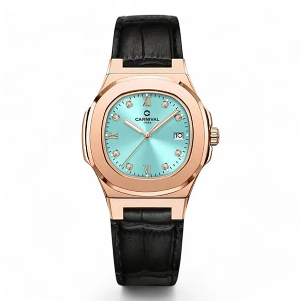 Đồng Hồ Nữ Carnival 8160L-VH-DD-XT Màu Đen - Vàng