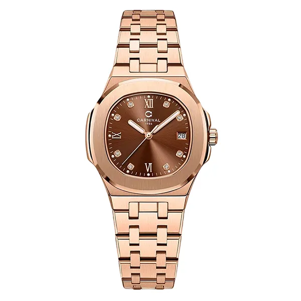 Đồng Hồ Nữ Carnival 8160L-VH-N2 Màu Vàng Nâu