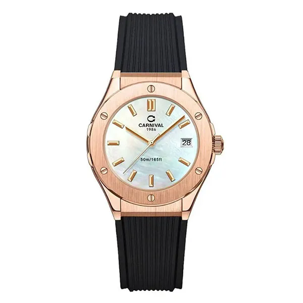 Đồng Hồ Nữ Carnival 8168L-VH-DCS-TK Màu Vàng Đen