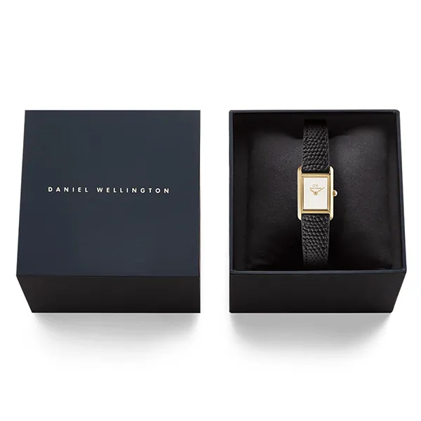 Đồng Hồ Nữ Daniel Wellington Bound Mini Black Lizard Gold DW00100903 Màu Đen