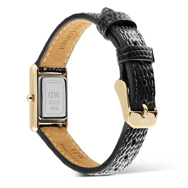 Đồng Hồ Nữ Daniel Wellington Bound Mini Black Lizard Gold DW00100903 Màu Đen