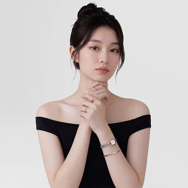 Đồng Hồ Nữ Daniel Wellington Quadro Mini Arch 3-Link Two Tone DW00100926 Màu Bạc Phối Vàng Hồng