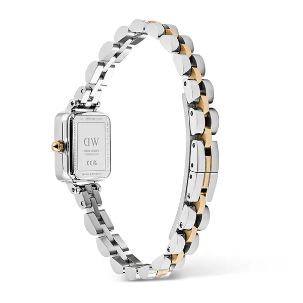 Đồng Hồ Nữ Daniel Wellington Quadro Mini Arch 3-Link Two Tone DW00100926 Màu Bạc Phối Vàng Hồng