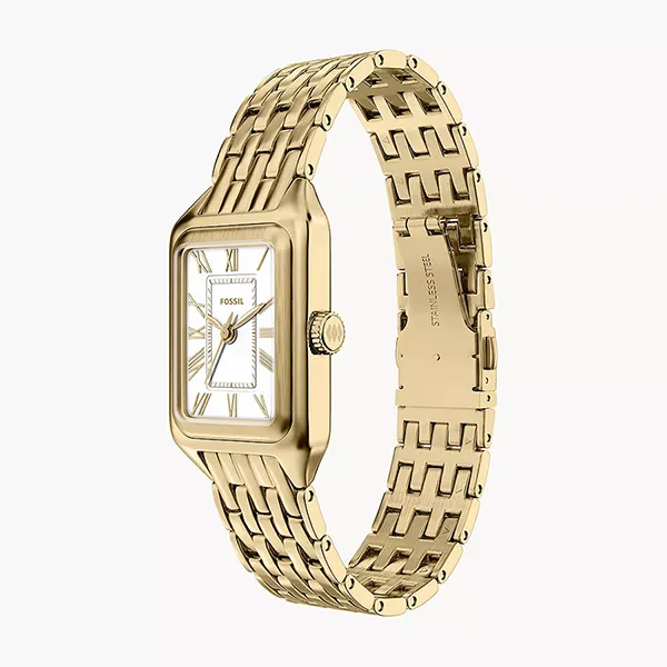 Đồng Hồ Nữ Fossil Raquel Mini Three Hand Gold Tone Stainless Steel Watch ES5467 Màu Vàng Gold