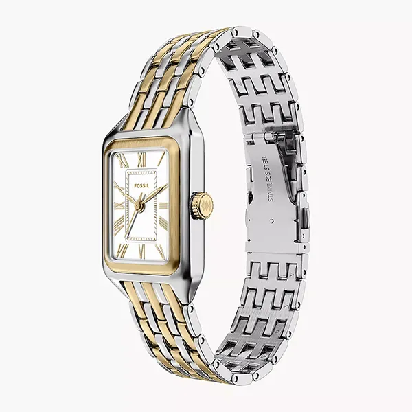Đồng Hồ Nữ Fossil Raquel Mini Three Hand Two Tone Stainless Steel Watch ES5468 Màu Vàng - Bạc
