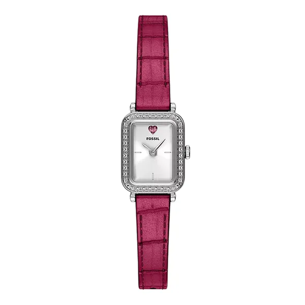 Đồng Hồ Nữ Fossil Raquel Mini Two Hand Pink Leather Watch ES5466 Màu Hồng Bạc