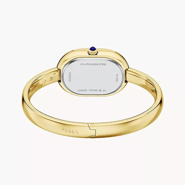 Đồng Hồ Nữ Fossil Sloan Three Hand Gold Tone Stainless Steel Watch Bangle ES5444 Màu Vàng Gold
