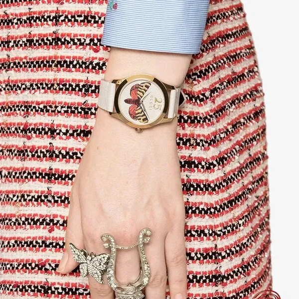 Đồng Hồ Nữ Gucci G-Timeless Watch 38mm YA1264062 Màu Be Vàng