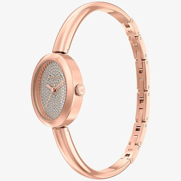 Đồng Hồ Nữ Michael Kors MK Petite Maude Rose Gold-Tone Bangle Watch MK7594 Màu Vàng Hồng