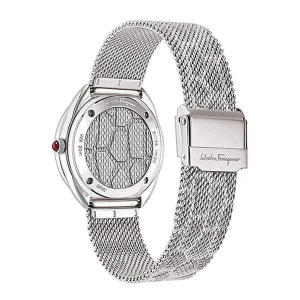 Đồng Hồ Nữ Salvatore Ferragamo Cuir Watch 34mm Màu Bạc