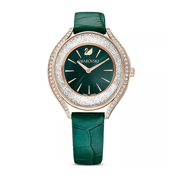 Đồng Hồ Nữ Swarovski Crystalline Aura Green Watch 35mm Màu Xanh Lá