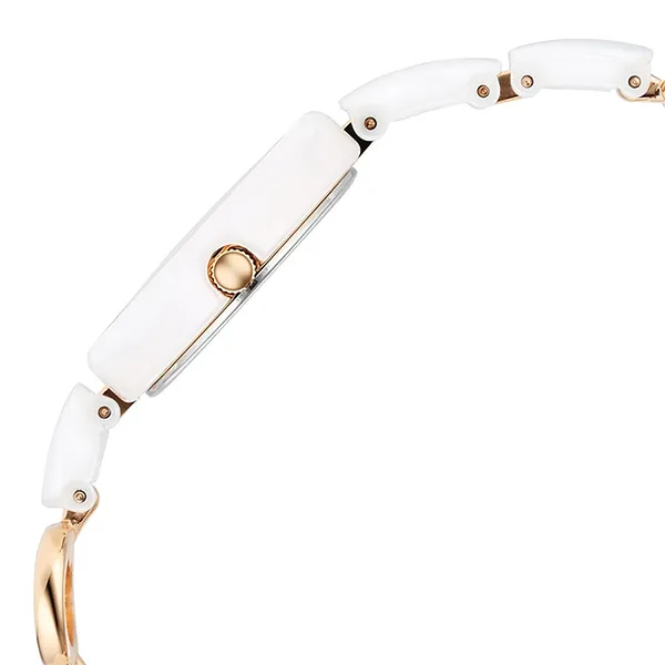 Đồng Hồ Nữ Titan Raga Ceramics Quartz Analog White Dial Metal & Ceramic Strap Watch For Women 95146KD05 Màu Trắng