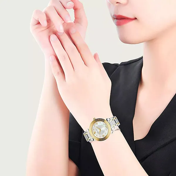 Đồng Hồ Nữ Versace Daphnis Swiss Quartz Watch V16060017 Màu Bạc - Vàng