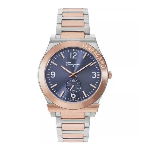 Đồng Hồ Nam Salvatore Ferragamo Watch Gancini Màu Demi (Vàng Hồng - Bạc)