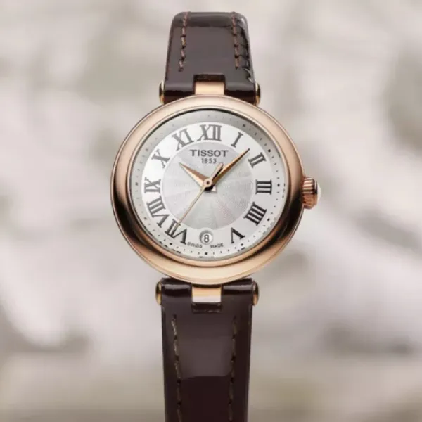 Đồng Hồ Tissot Bellissima T126.010.36.013.00 Small Watch 26mm Màu Nâu - Vàng Hồng