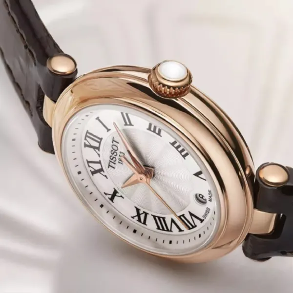 Đồng Hồ Tissot Bellissima T126.010.36.013.00 Small Watch 26mm Màu Nâu - Vàng Hồng