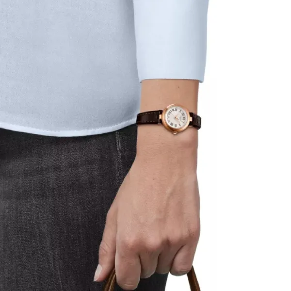 Đồng Hồ Tissot Bellissima T126.010.36.013.00 Small Watch 26mm Màu Nâu - Vàng Hồng
